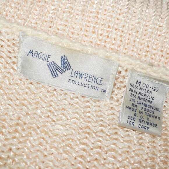 Vintage 80s Knit Pastel Angora Lambswool Sweater - Picture 4 of 6